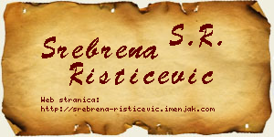 Srebrena Rističević vizit kartica